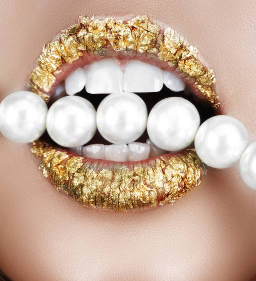 gură, perla, perle, dinti, aur, buzele, de aur, femeie Luba V Nel (Lvnel)