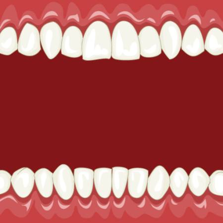 gura, alb, rosu, dinți Dedmazay - Dreamstime