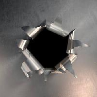 Pixwords Imaginea cu gaura, bullet, oțel James Steidl - Dreamstime