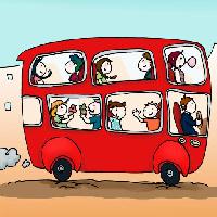 Pixwords Imaginea cu autobuz, copii, unitate, șofer Viola Di Pietro (Violad)