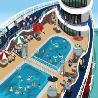 Pixwords Imaginea cu nave, partid, de croazieră, piscină, oameni Artisticco Llc - Dreamstime