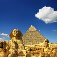 Pixwords Imaginea cu cer, nor, piramida, Sfinxul Mikhail Kokhanchikov - Dreamstime