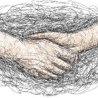 Pixwords Imaginea cu păr, mâini, desen, shake Robodread - Dreamstime