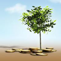 Pixwords Imaginea cu copac, bani, verde Andreus - Dreamstime