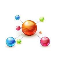 Pixwords Imaginea cu atom, minge, mingi, culoare, culori, portocaliu, verde, roz, albastru Natis76