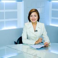 femeie, știri, televizor, studio, albastru Alexander Podshivalov (Withgod)