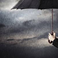 ploaie, umbrela, picături, de mână Arman Zhenikeyev - Dreamstime