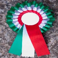 panglică, pavilion, culori, marmură, verde, alb, roșu, rotund Massimiliano Ferrarini (Maxferrarini)
