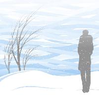 Pixwords Imaginea cu de iarnă, zăpadă, persoană, om, viscol, copac Akvdanil