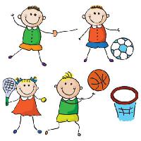 Pixwords Imaginea cu copii, sport, fotbal, tenis, basket Aliona Zbughin - Dreamstime