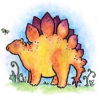 Pixwords Imaginea cu dinozaur, animale, sălbatice, fluture, desen animat Linda Duffy (Easystreet)