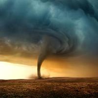 Tornado, terenuri, peisaj, furtună, albastru Solarseven