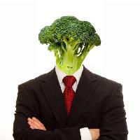 de legume, omule, persoană, costum, vegan, legume, broccoli Brad Calkins (Bradcalkins)