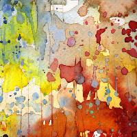 Pixwords Imaginea cu pictura, abstract, arta, culori, culoare, roșu, verde Katarzyna Bruniewska-gierczak (Bruniewska)